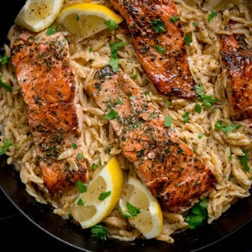 Salmon Lemon Orzo